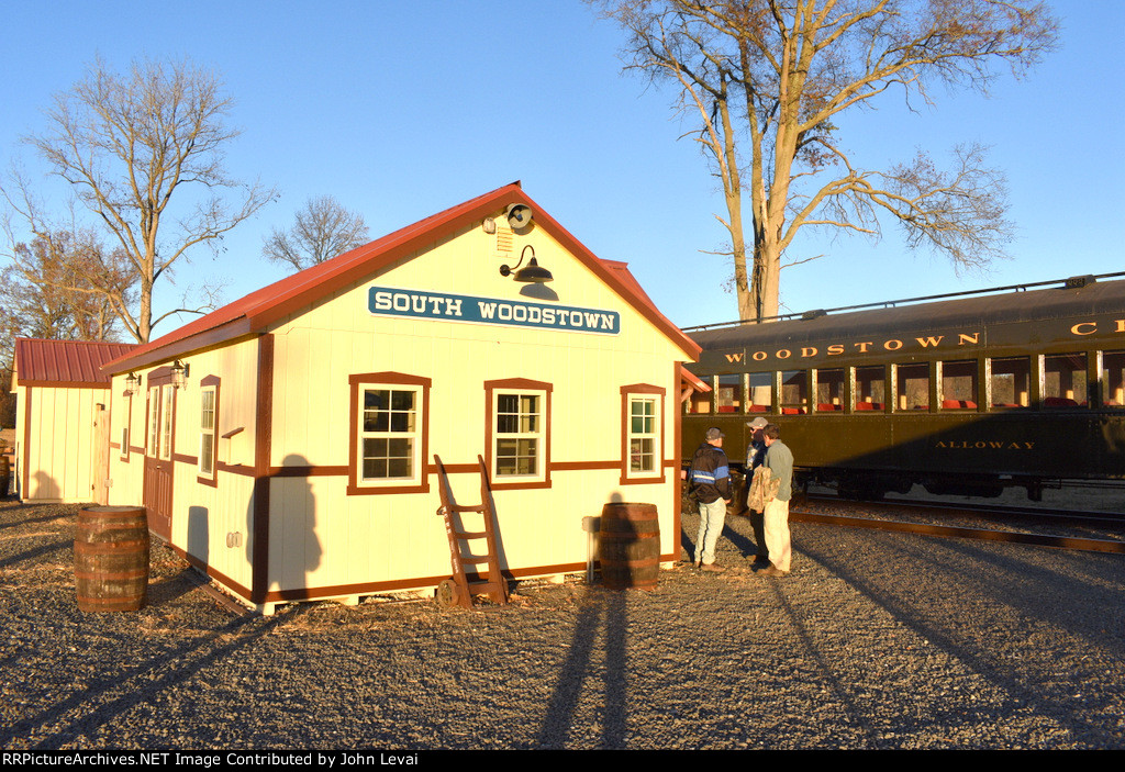 S. Woodstown Station building during the sweet late afternoon light 